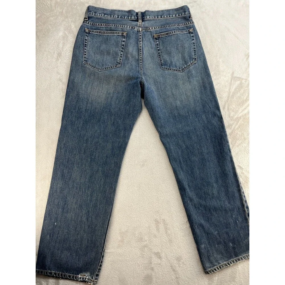 J.Crew Jeans Mens W35 L32 Classic Straight Medium Wash  Cotton Denim Relaxed